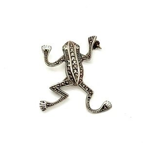 Sterling Silver and Marcasite Brooch Animal Pin
